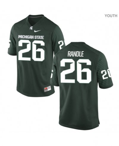 Youth Brandon Randle Michigan State Spartans #26 Nike NCAA Green Authentic College Stitched Football Jersey NY50X10NS